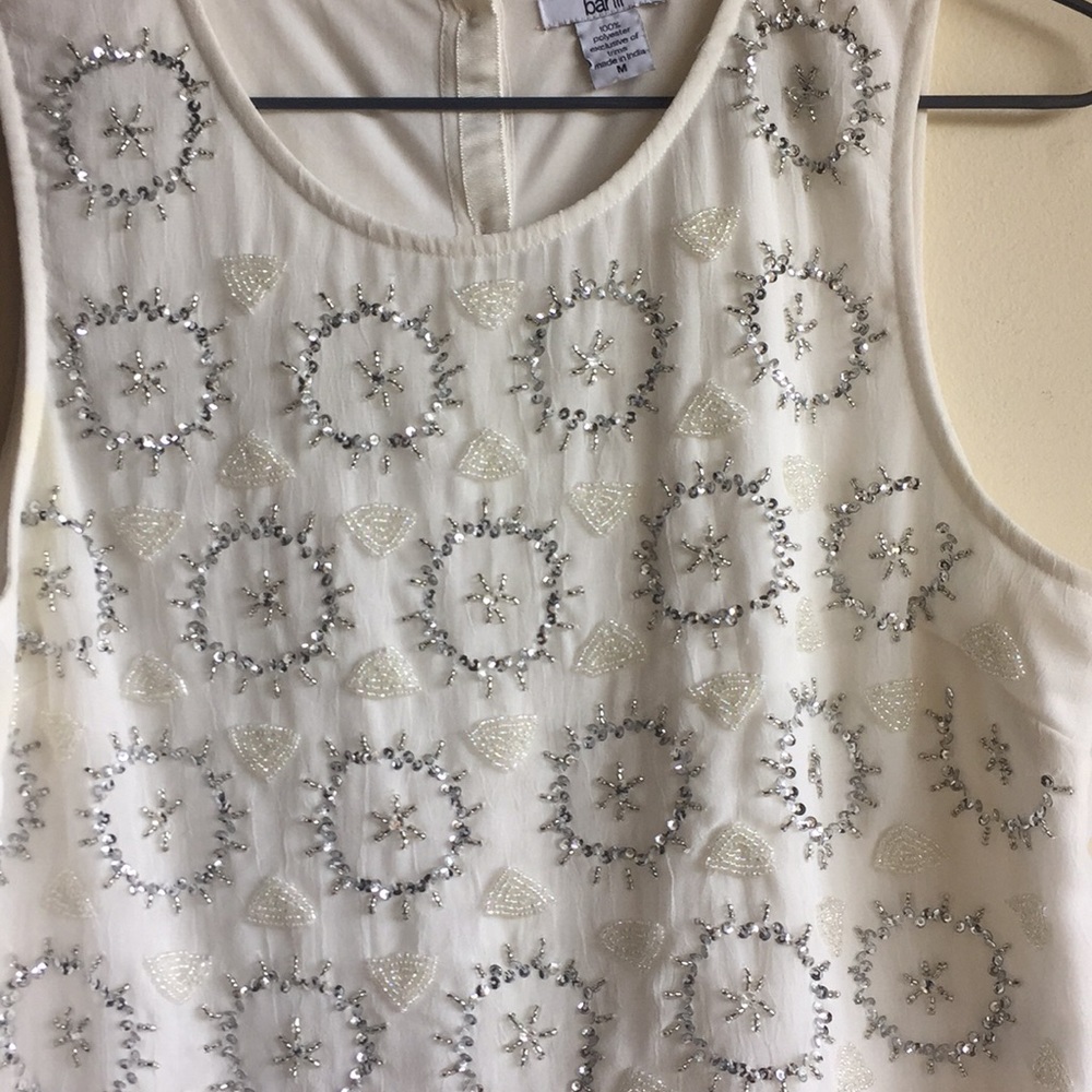 Bar Iii Size M Sequin Embroidered Shell Lined - image 3